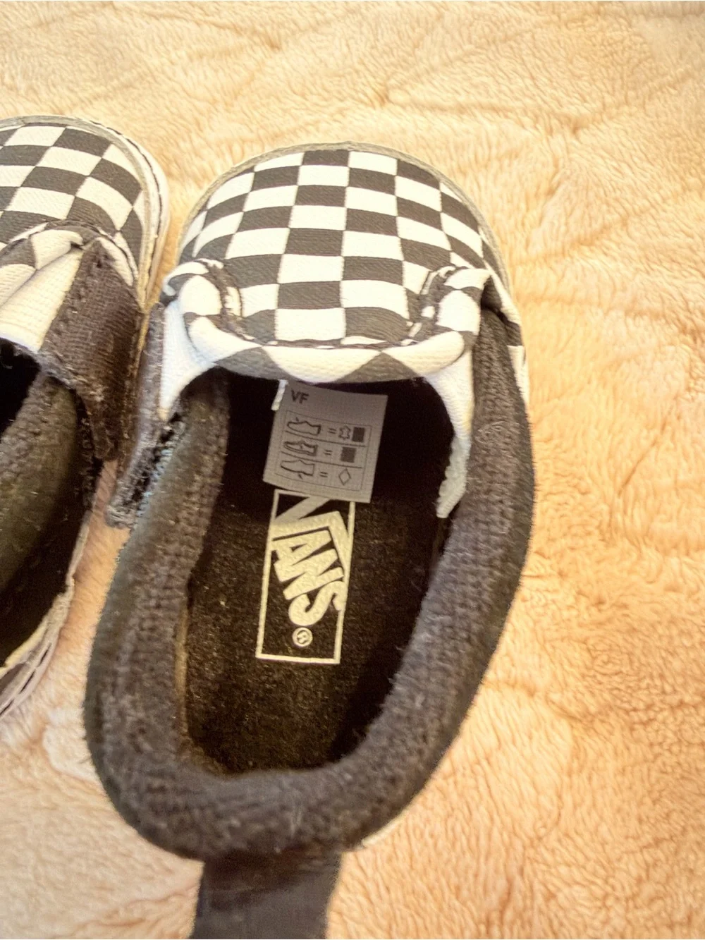 Vans Black & White Checkered Kids Slip-On Shoes